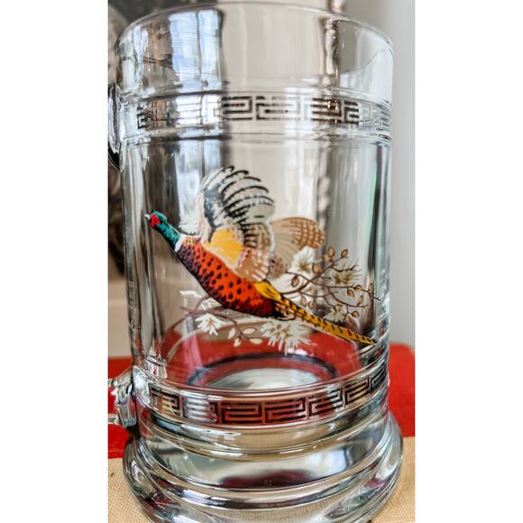 Vintage Princess House‎ Pheasant Glass Beer Mug - 1970s - Picture 4 of 4
